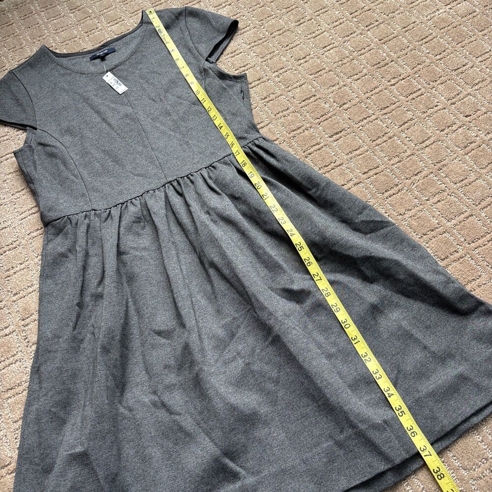 Madewell Knit Ponte Cap Sleeve Dress Women's L Gray Minimal Pockets Stretch NWT - Picture 6 of 6
